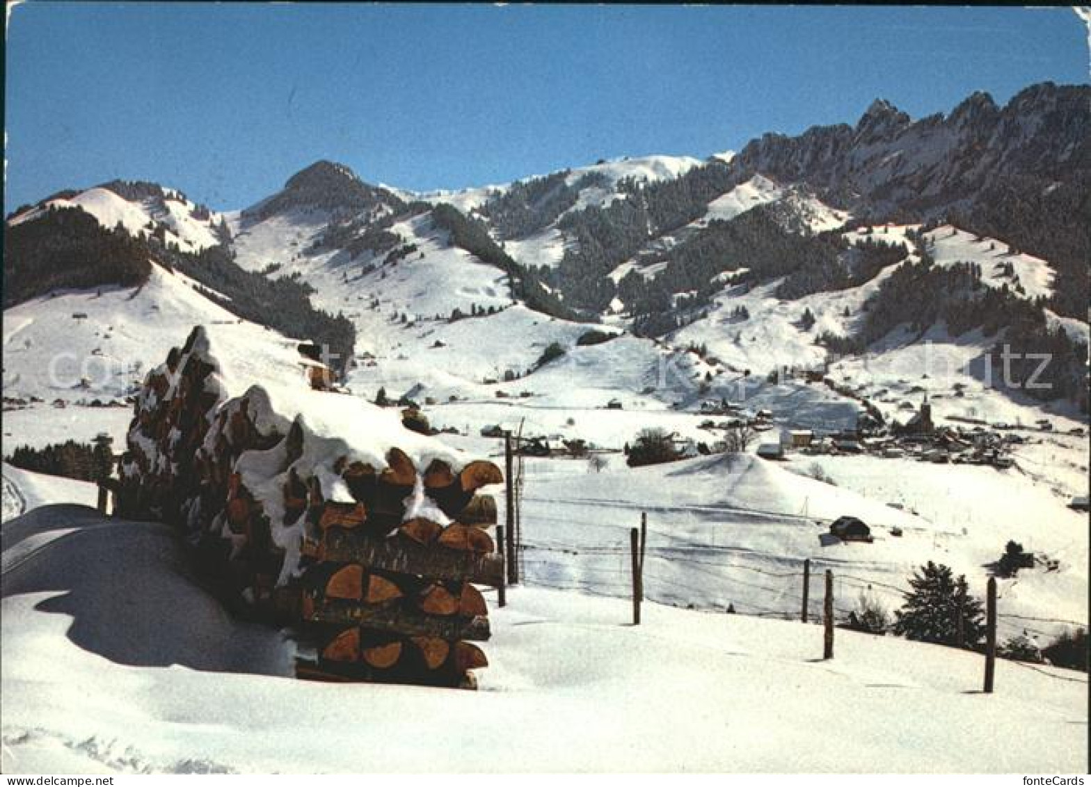 Charmey Les champs de ski de Charmey Les Dents Vertes en Gruyere