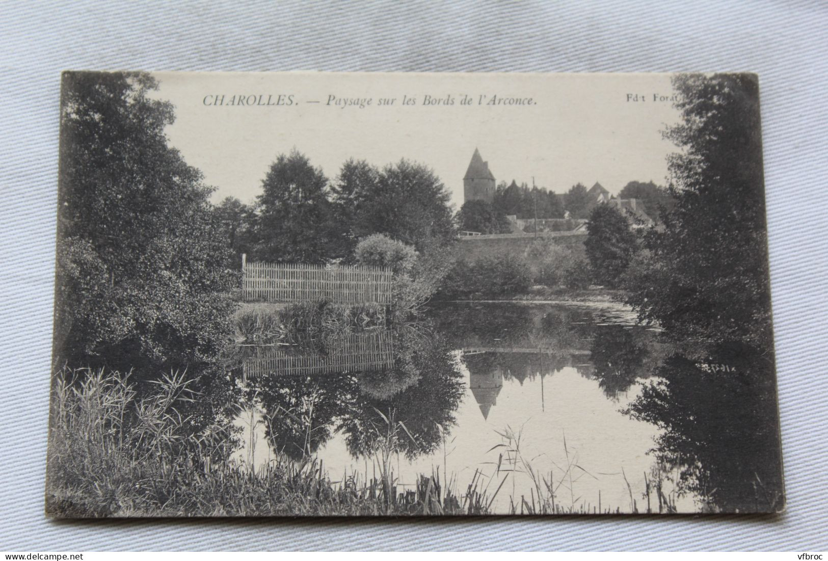 Charolles, paysage sur les bords de l'Arconce, Saône et Loire 71