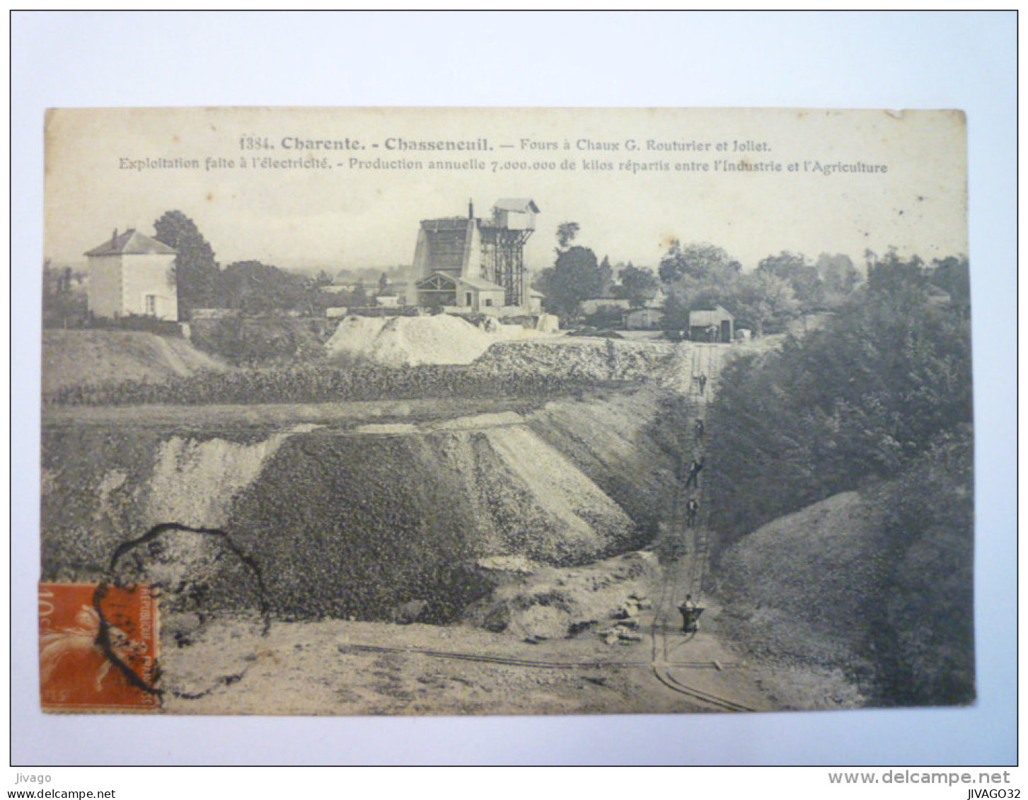 CHASSENEUIL  (Charente)  :  FOURS à CHAUX  G. ROUTURIER  et  JOLIET  X