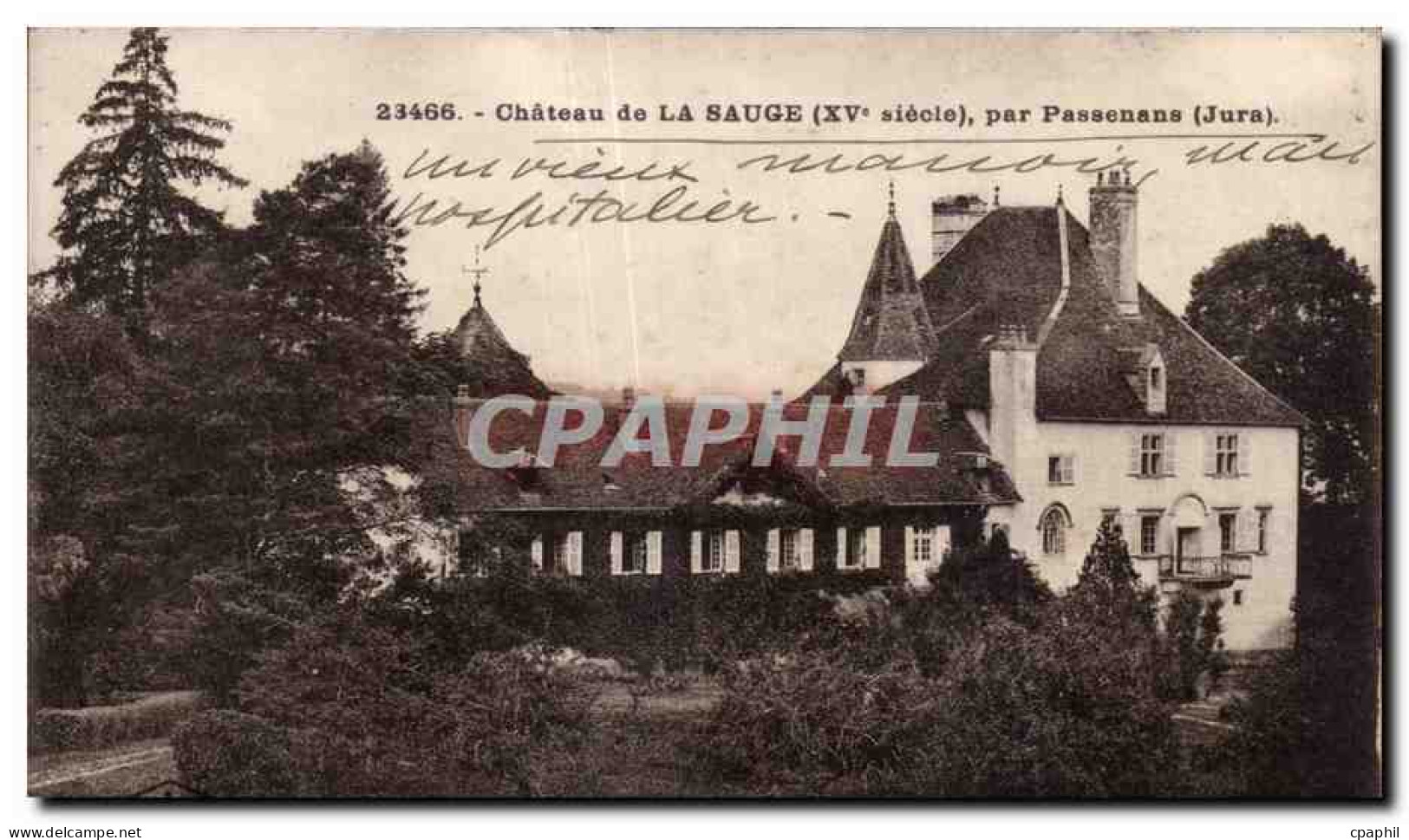 Chateau de la Sauge - par Passenans - CPA