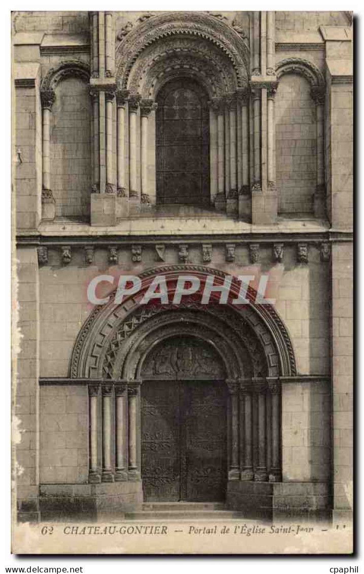 Chateau Gontier - Portail de l'Eglise - CPA