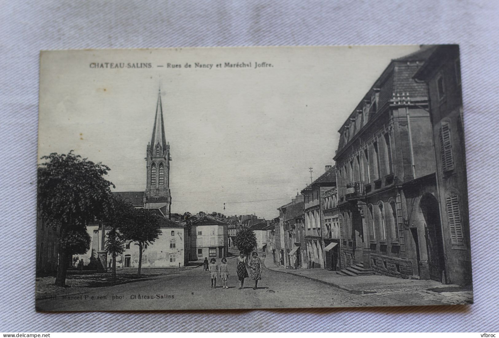 Château Salins, rues de Nancy et maréchal Joffre, Moselle 57
