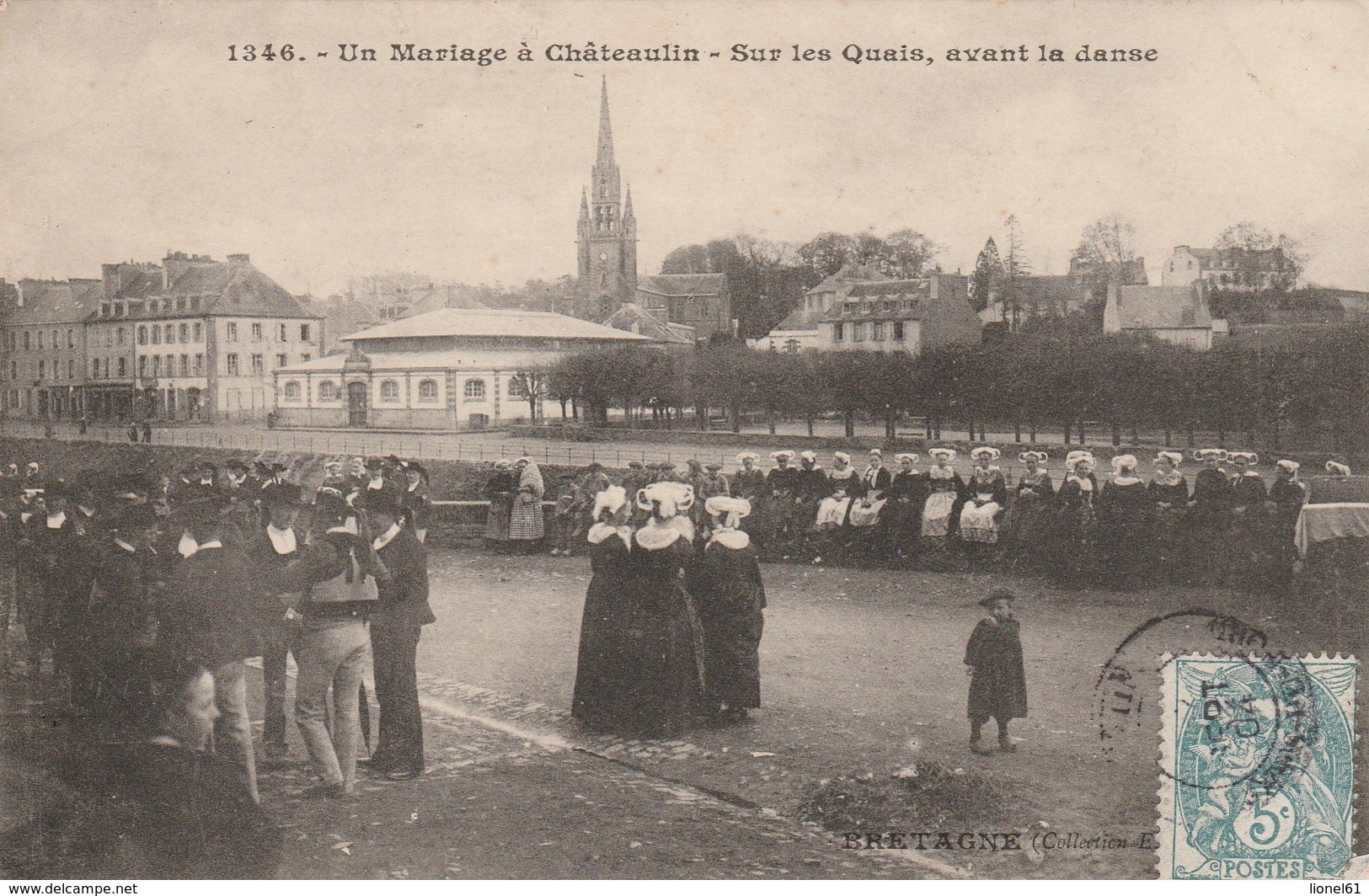 CHÄTEAULIN : (22) Un Mariage à Châteaulin. Sur les quai, avant la danse