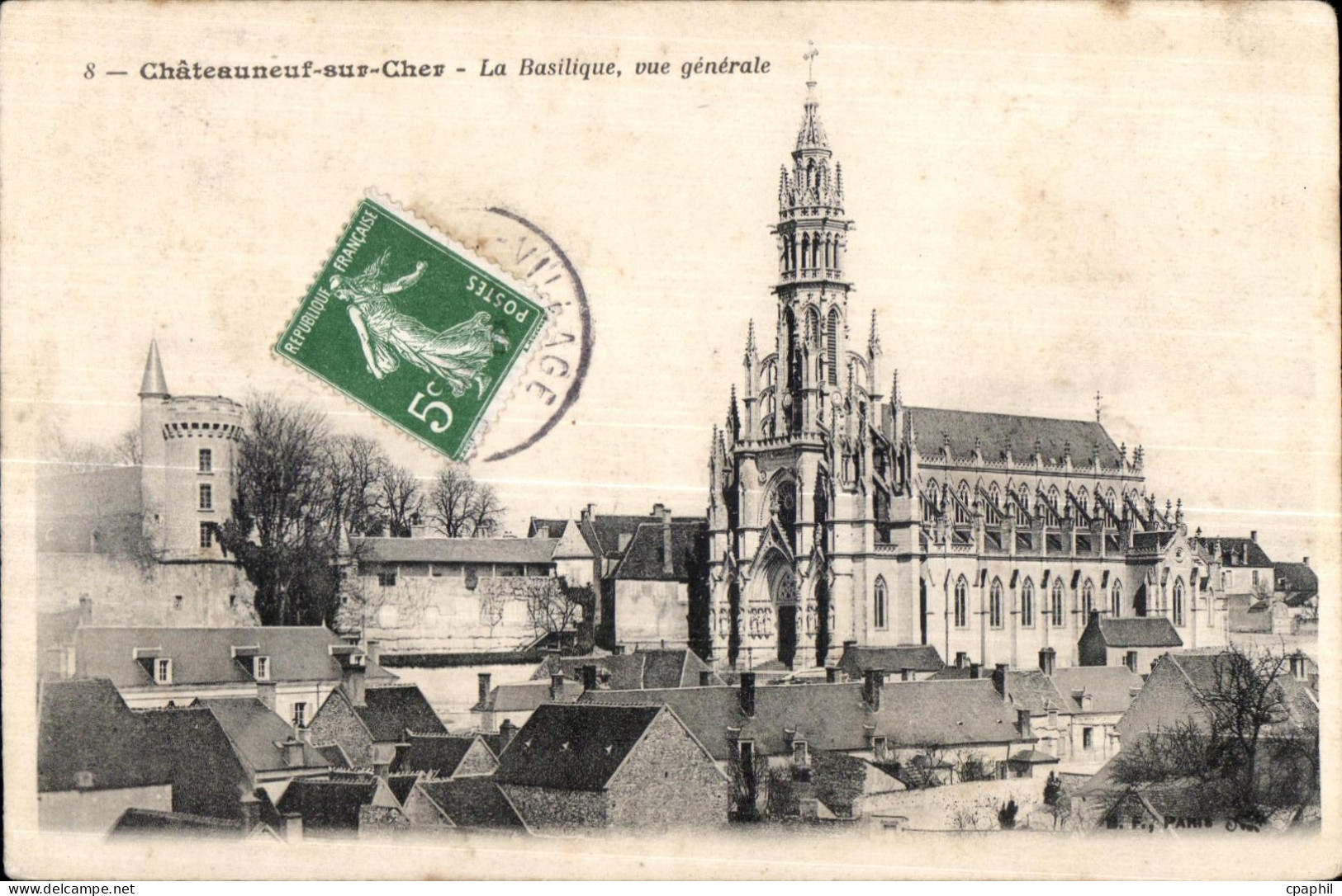 Chateauneuf sur Cher - La Basilique - CPA