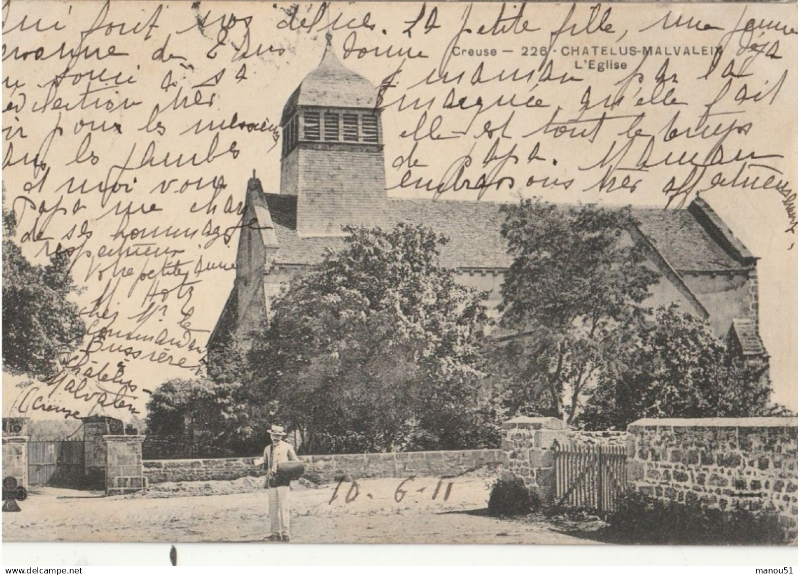 CHATELUS-MALVALEIX  L'église