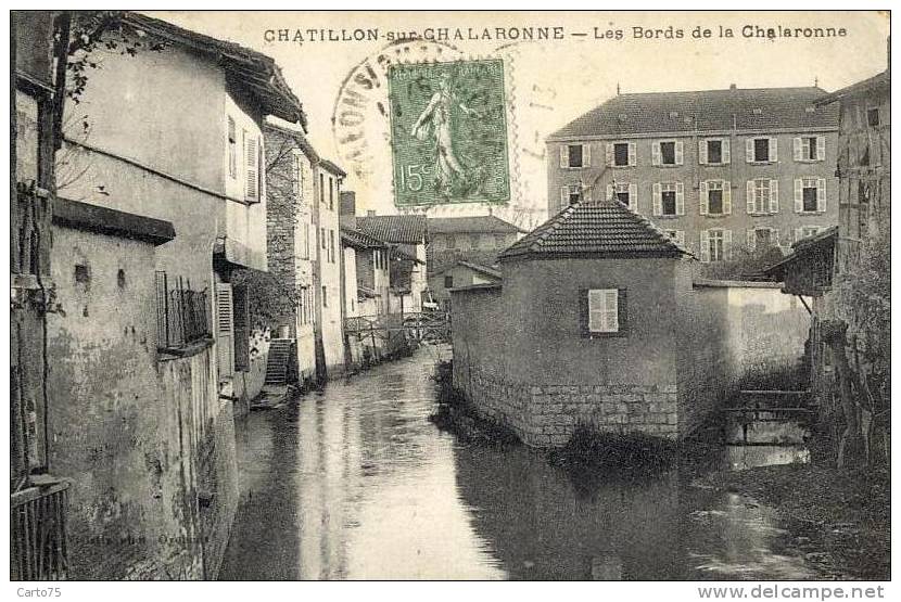 CHATILLON sur CHALARONNE 01 - Rivière - Passerelle