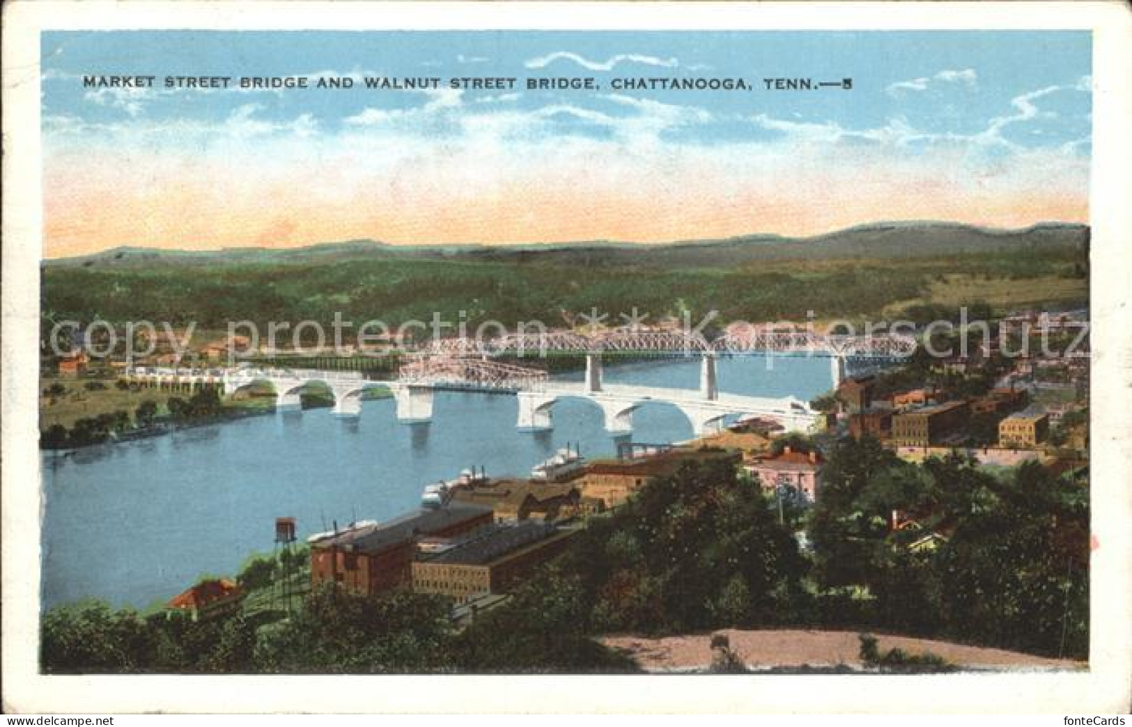 Chattanooga Tennessee Market Street Bridge and Walnut Street Bridge