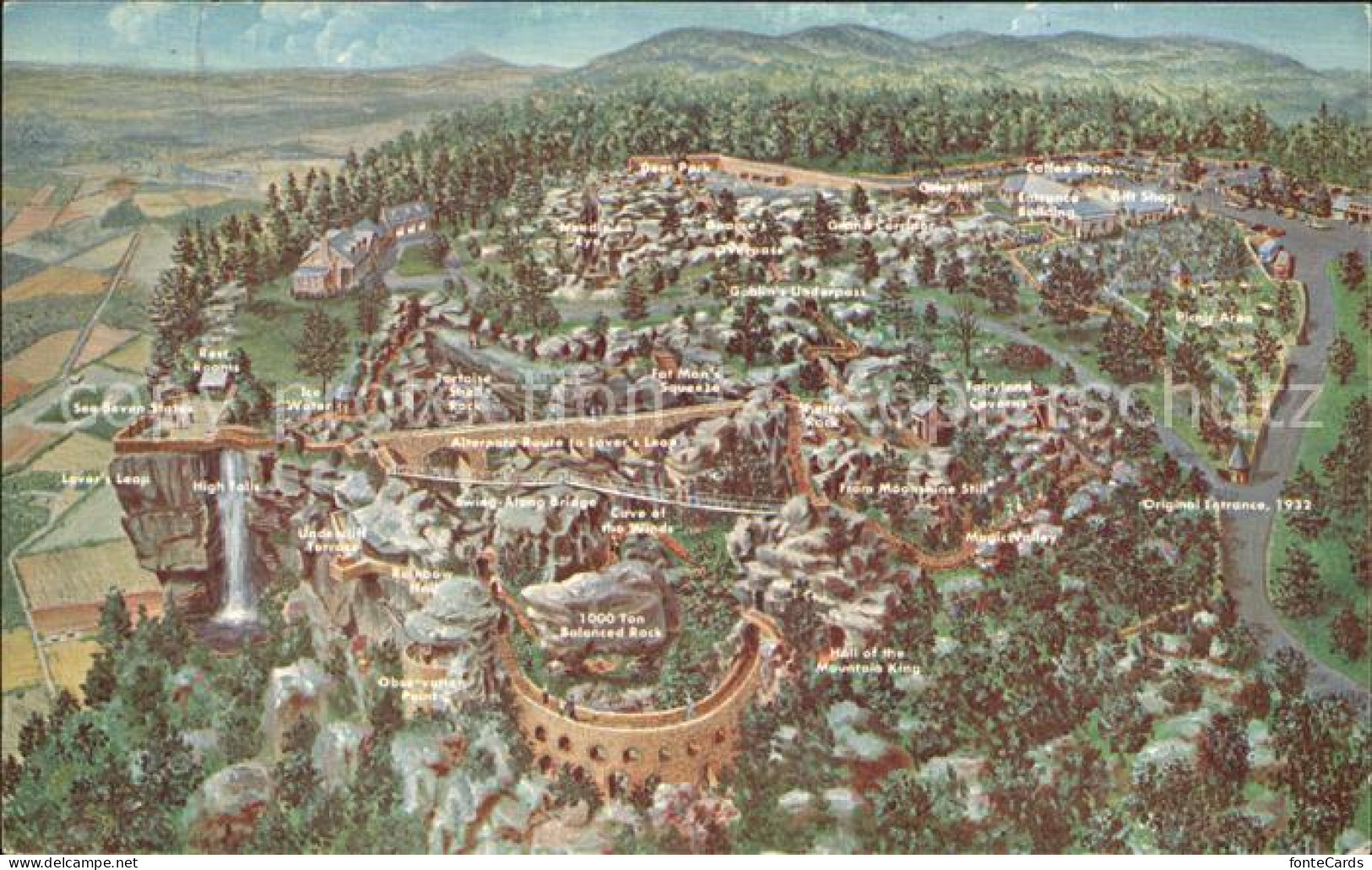 Chattanooga Tennessee Rock City Atop Lookout Mountain