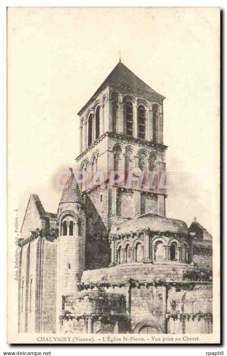 Chauvigny CPA L'eglise Saint Pierre Vue prise du chevet