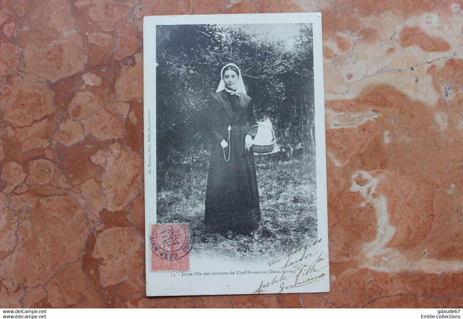 CHEF-BOUTONNE (79) - JEUNE FILLE DES ENVIRONS DE CHEF-BOUTONNE