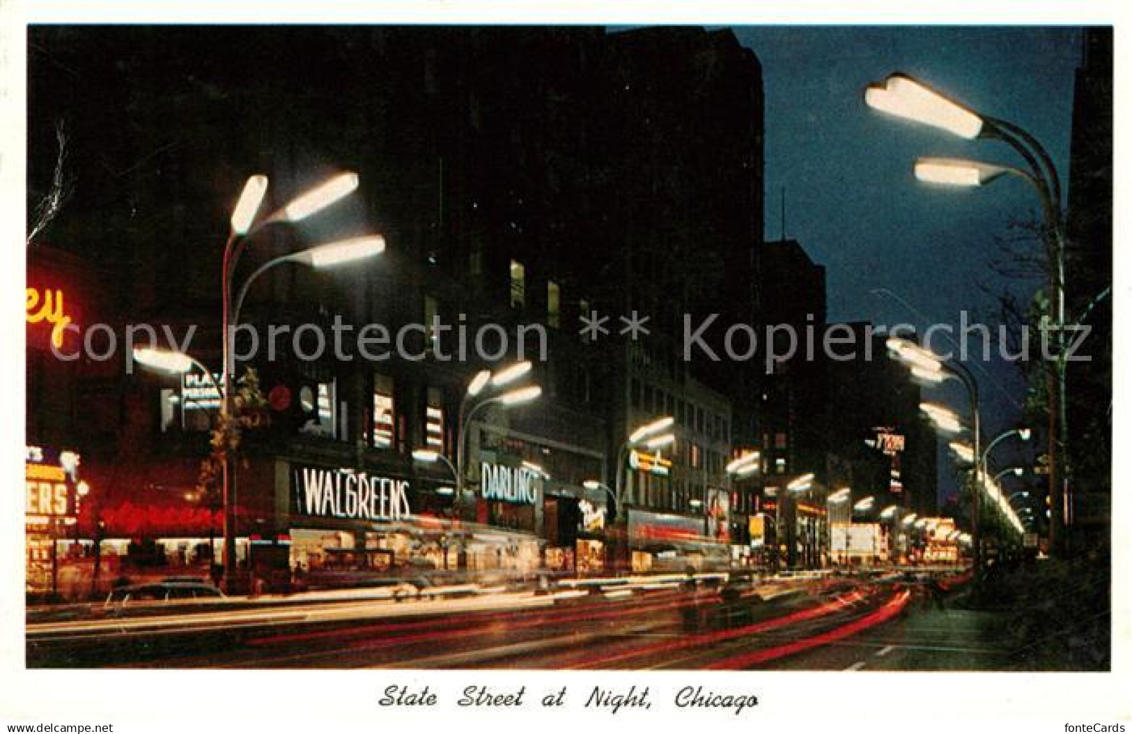 Chicago Illinois Madison Streets at night
