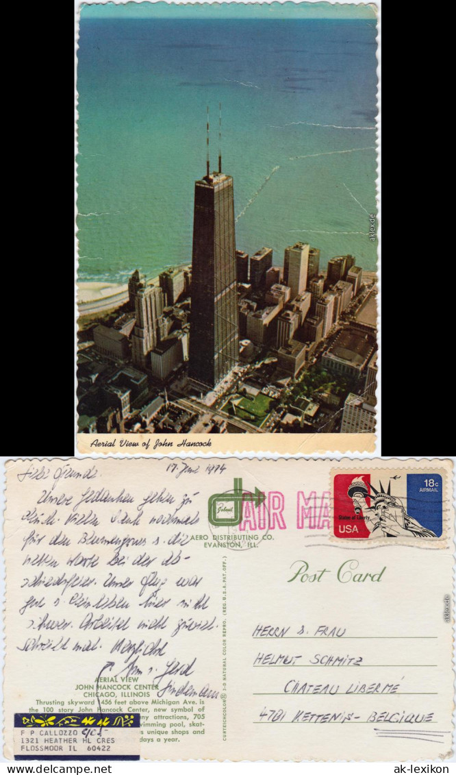 Chicago The Windy City John Hancock Center Luftbild 1994