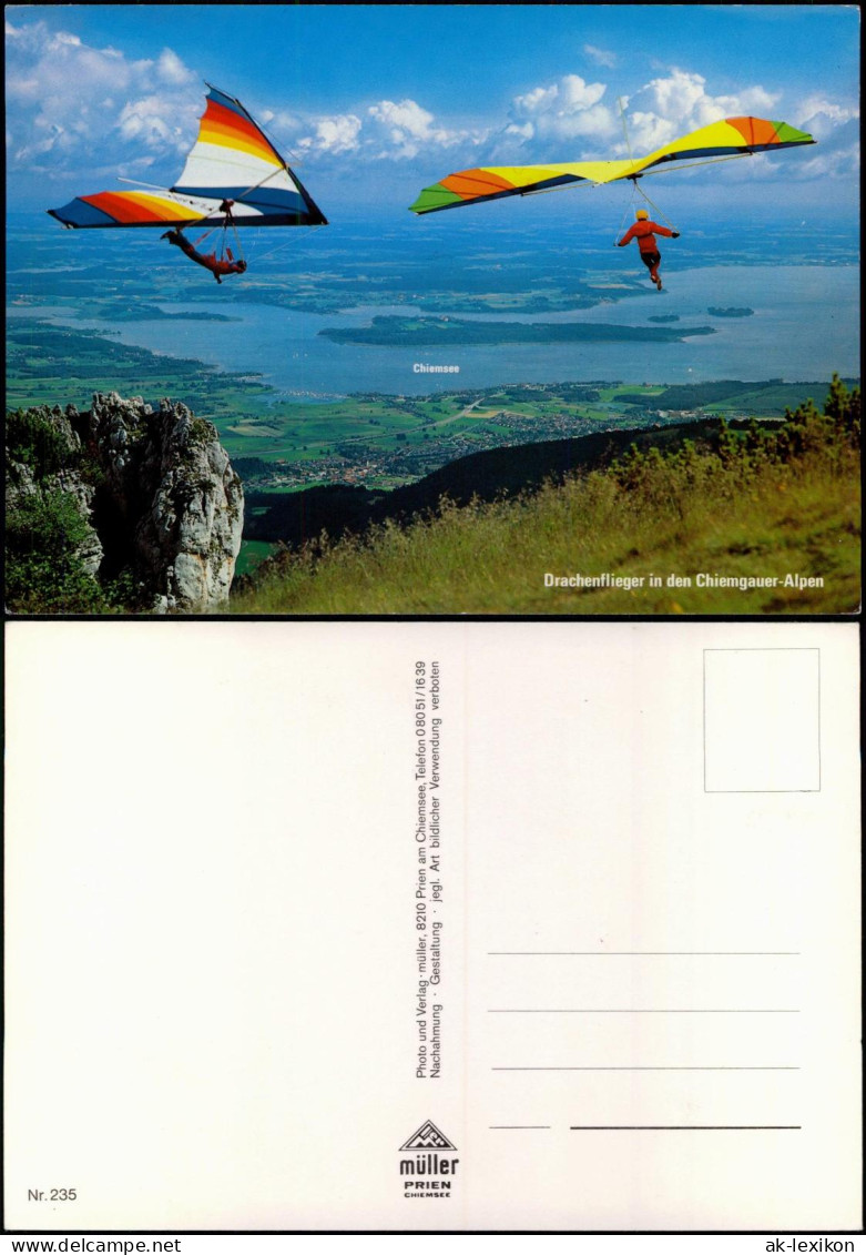 Chiemsee Chiemsee (See) Drachenflieger in den Chiemgauer-Alpen 1980