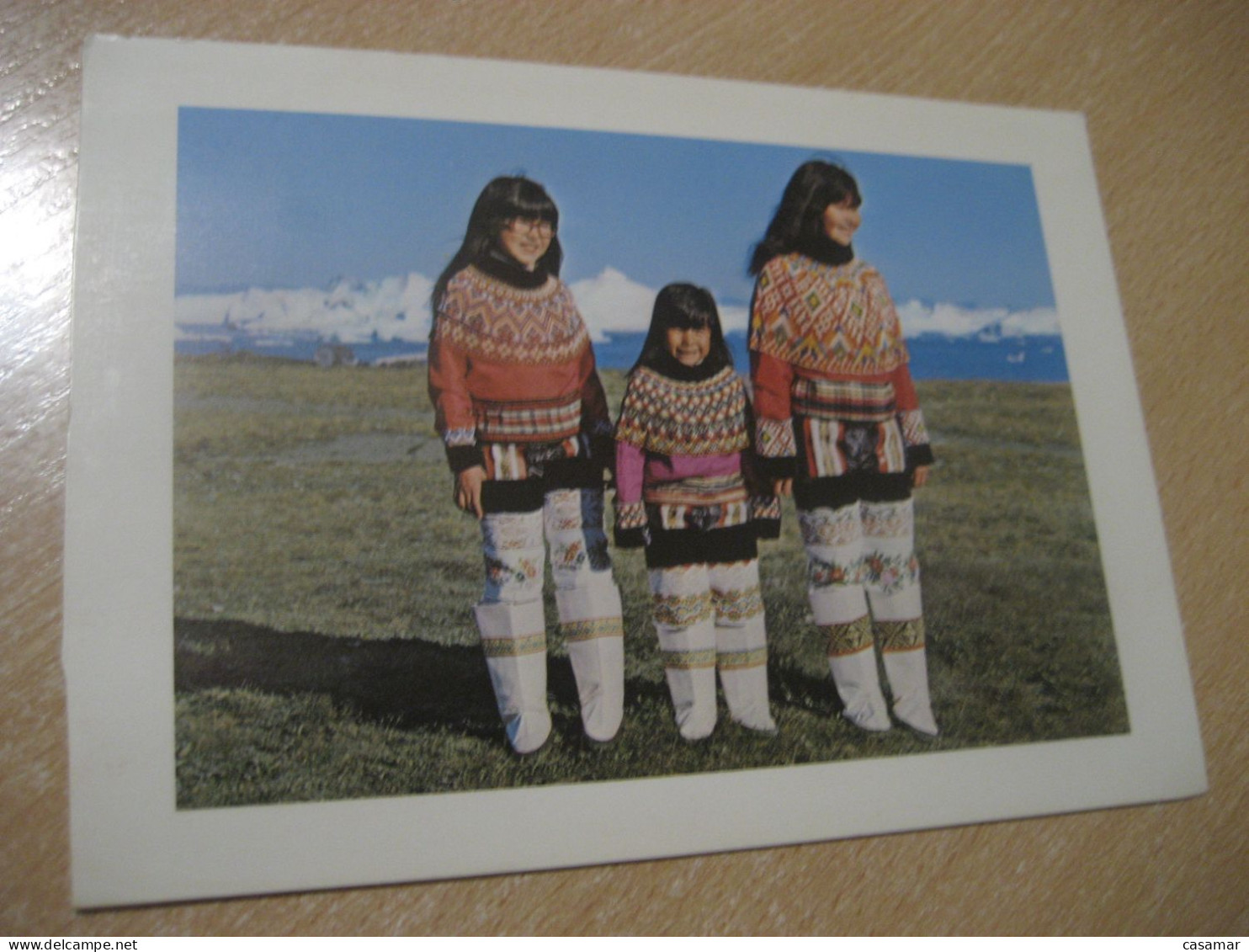 Child Youth DUNDAS 1981 cancel postcard GREENLAND Denmark Gronland