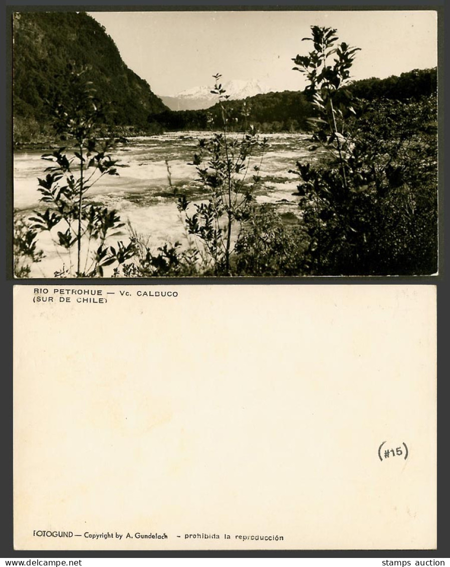 Chile Old Real Photo Postcard Rio Petrohue River Scene, Vc. Calbuco Sur de Chile