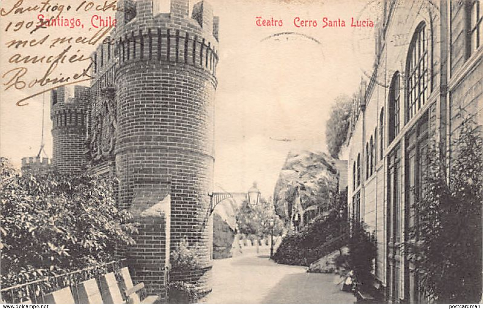 Chile - SANTIAGO - Teatro - Cerro Santa Lucia - Ed. desconocido