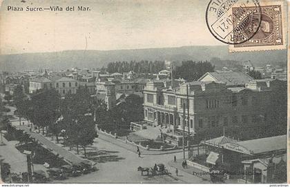 Chile - VIÑA DEL MAR - Plaza Sucre - Estacion del Ferrocarril - Ed. José Camps