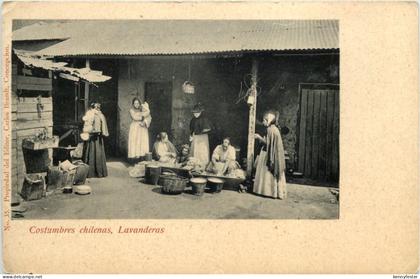 Costambres chilenas - Lavanderas - Chile