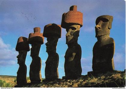 [-5%] CHILI - Rapa Nui Isla de Pascua - Anaka Ahu Nau Nau - Carte postale grand format moderne