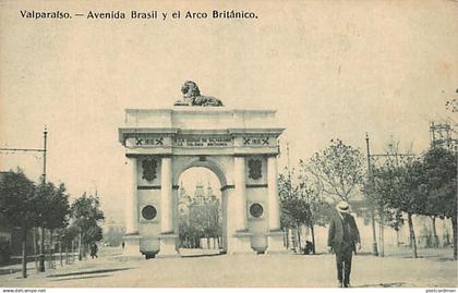 CHILE Chili - VALPARAISO - Avenida Brasil y el Arco Britanico - Ed. Paton & Loutit