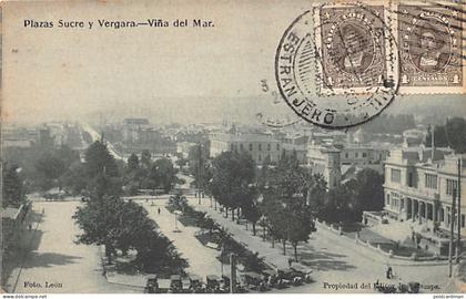 Chile - VIÑA DEL MAR - Plazas Sucre y Vergara - Foto Leon - Ed. José Camps