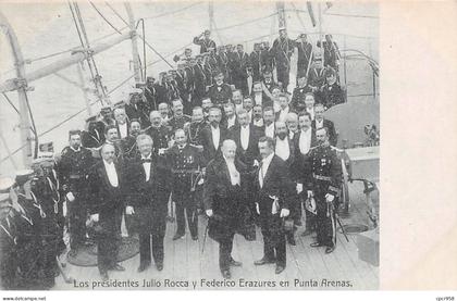 Chili - N°79167 - Los presidentes Julio Rocca y Federico Erazures en PUNTA ARENAS AFFRANCHISSEMENT DE COMPLAISANCE