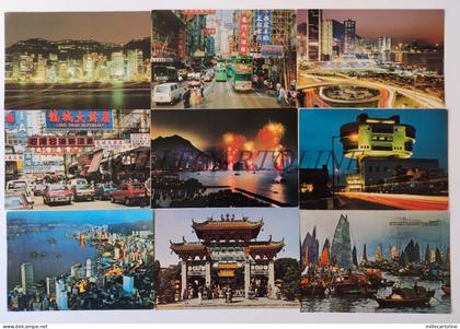 HONG KONG - Lot of 9 Postcards Ed.National Co.