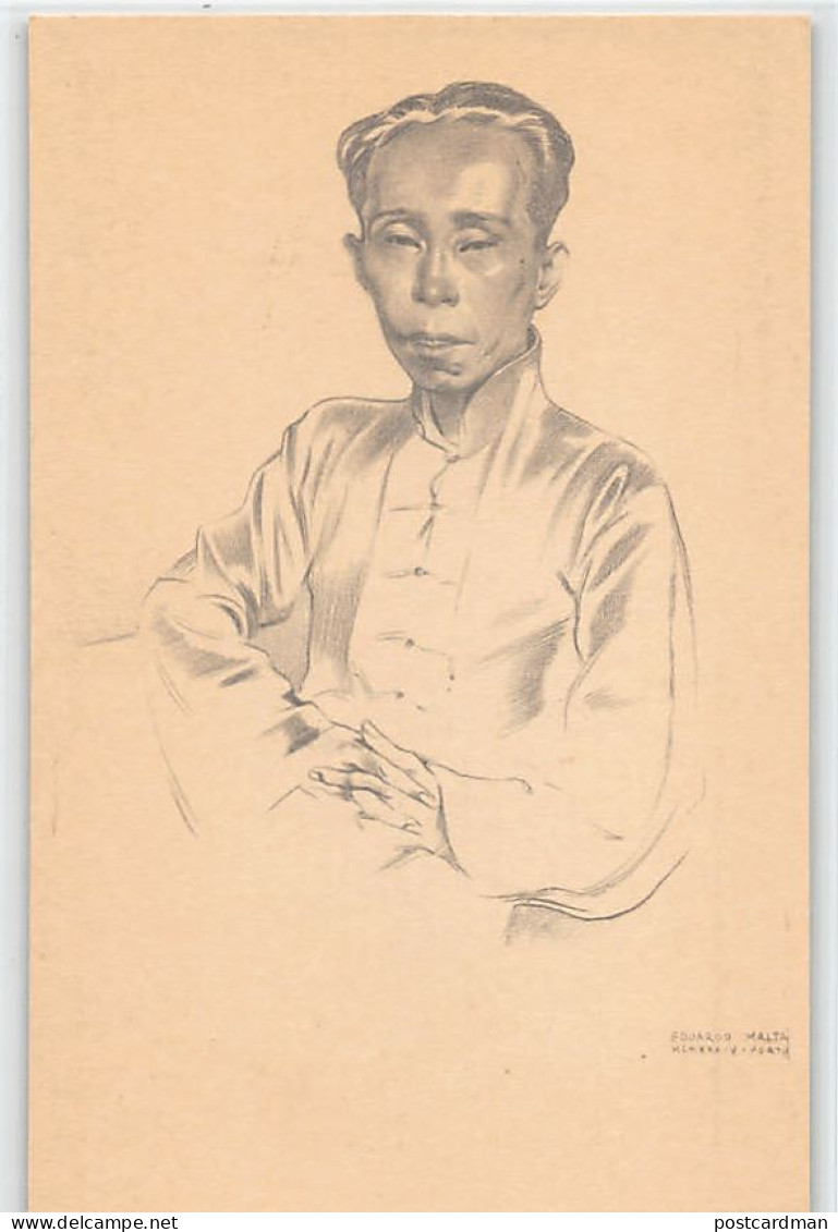 China - MACAO Macau - Lu-FU, chinese man - From a drawing by Eduardo Malta - Publ. Portuguese Pavilion at the 1937 Inter