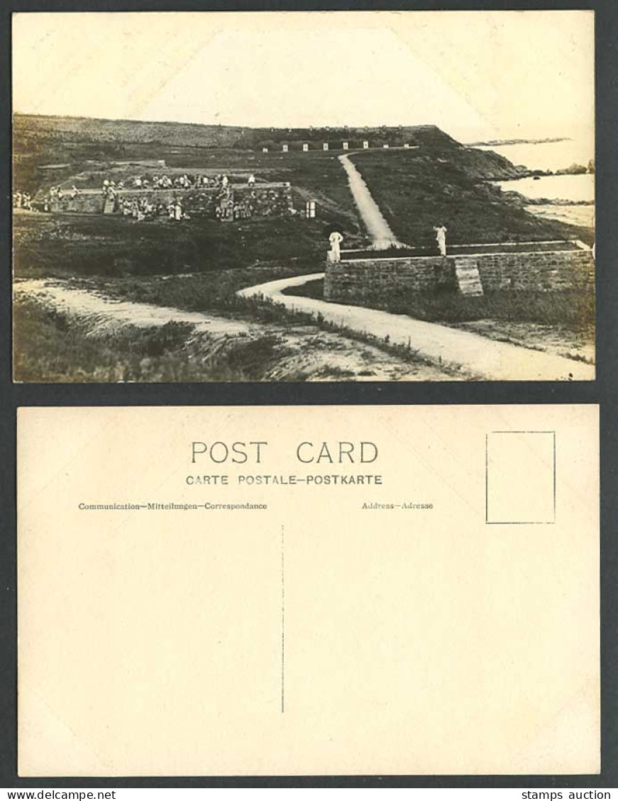 China Old Real Photo Postcard Wei Hai Wei Naval Rifle Range Weihaiwei Island Br.
