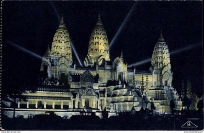 CPA Angkor Wat Kambodscha, Tempel bei Nacht