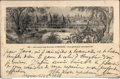 CPA Angkor Wat Kambodscha, Tempelruinen
