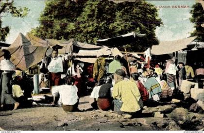 CPA Birma Burma Myanmar, Bazar, Markt
