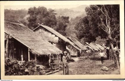 CPA Birma Burma Myanmar, Burmesisches Dof, Anwohner