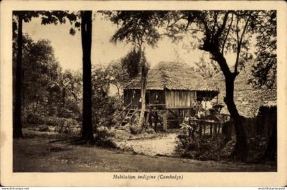 CPA Kambodscha, indigene Behausung