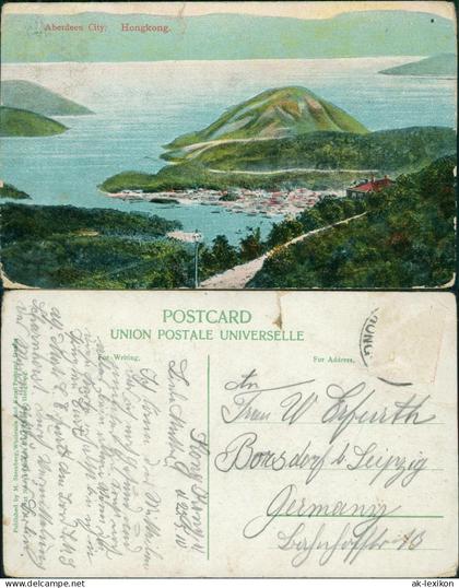Postcard Hongkong Aberdeen City 1913  China