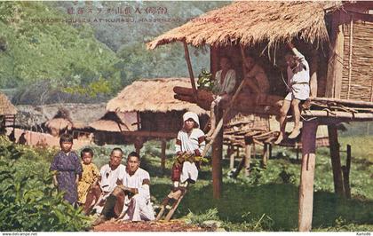 formosa , taïwan , china * savage house at kurasu , hassenzan * types tribe * formose taiwan chine