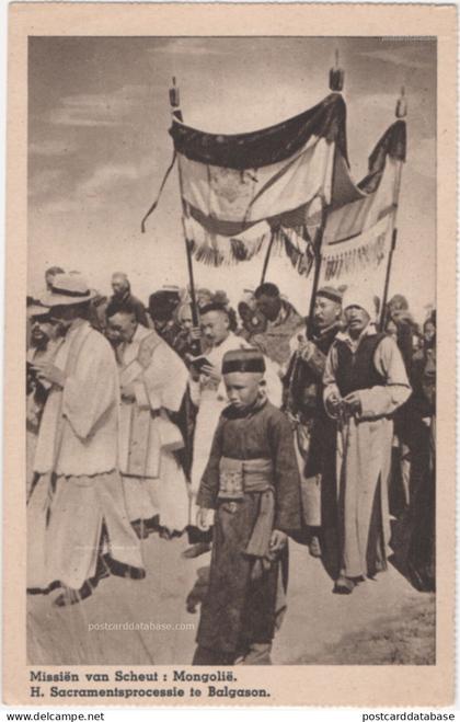 Missiën van Scheut - Mongolië - H. Sacramentsprocessie te Balgason