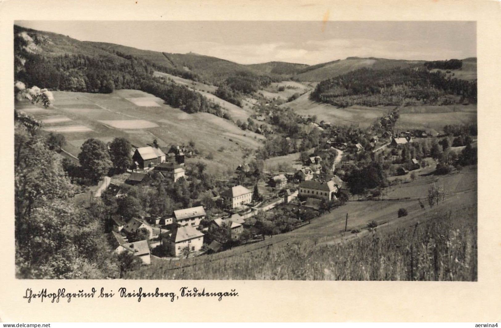 Christophsgrund bei Reichenberg Sudeten Postkarte AK