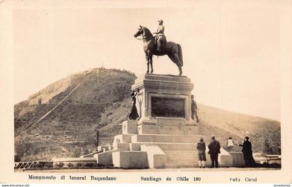 B200 Chile Santiago de Chile Monument al General Baquedano RPPC postcard