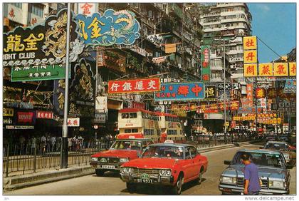 HONG KONG . A TYPICAL HONG KONG STREETSCENE .