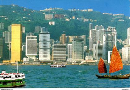 HONG KONG. Carte postale écrite. Hong Kong.
