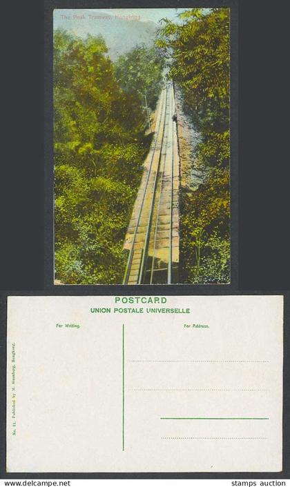 Hong Kong China Old Colour Postcard The Peak Tramway M. Sternberg Hongkong No.11
