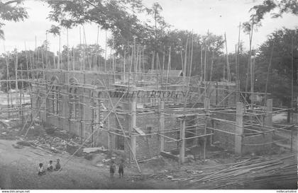 HONG KONG - Church of S.Giuseppe built with bamboo canes - Real Photo postcard