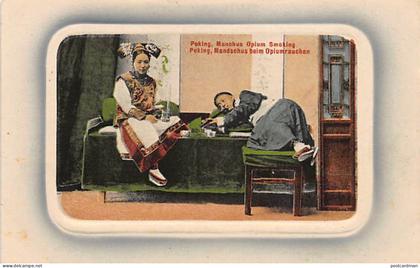 CHINA - Peking - Manchus Opium Smoking