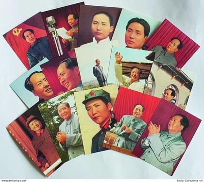 Cina - 1964 - Mao Tzedong, serie di 15 cartoline originali nuove cinesi