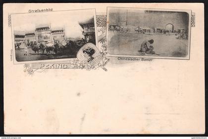EST 835 - 24/4/1901 - Illustrated post card sent from China to Italy.