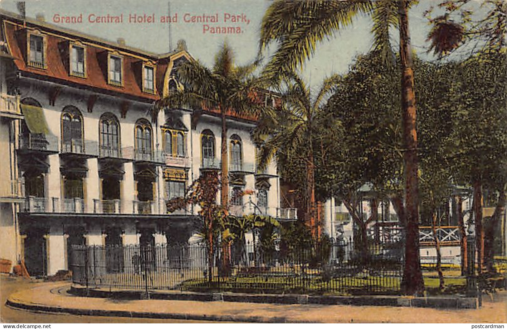 CIUDAD DE PANAMÁ - Grand Central Hotel and Central Park - Publ. I. L. Maduro Jr. 74a