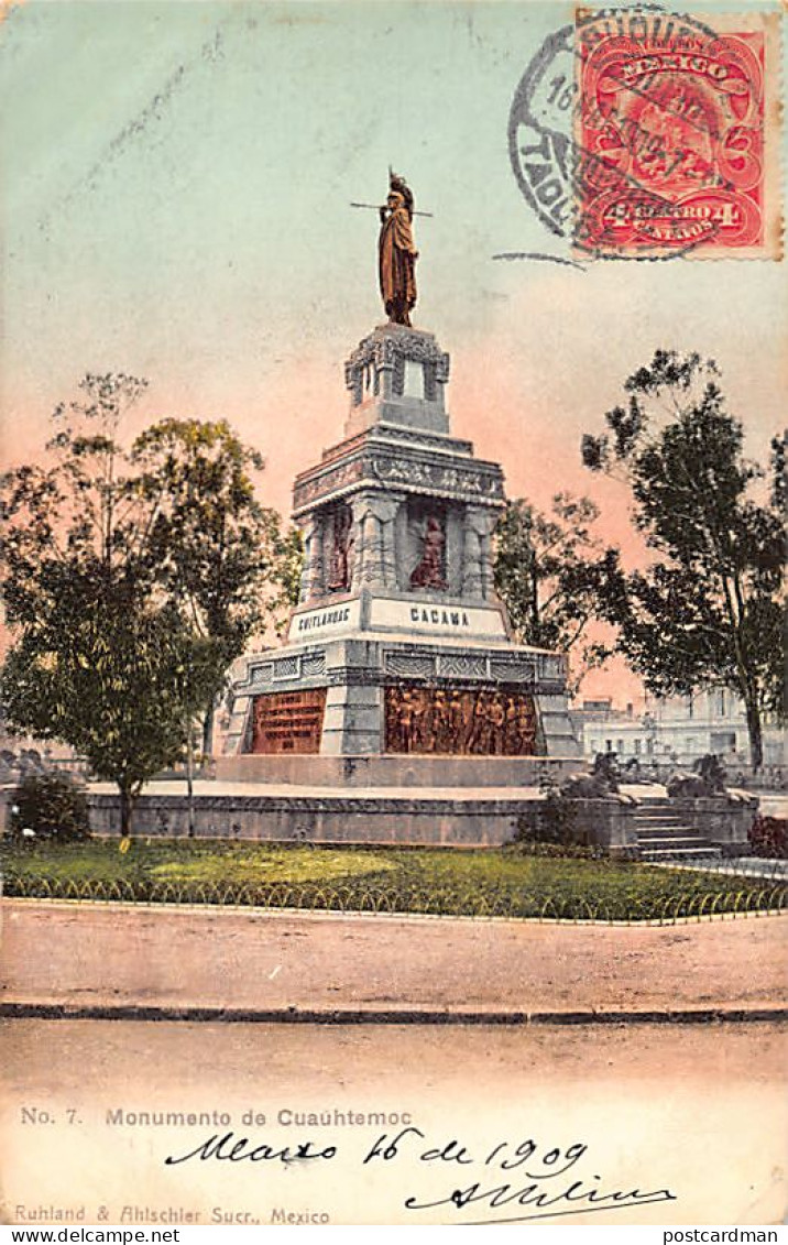 CIUDAD MÉXICO - Monumento a Cuauhtemoc - Ed. Ruhland & Ahlschier 7