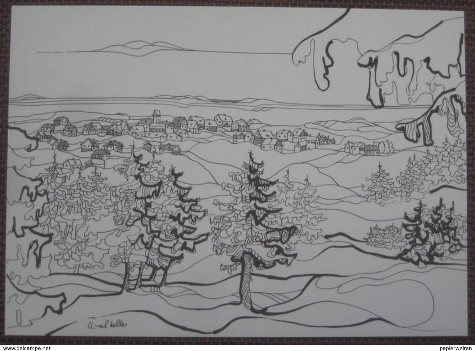 Clausthal-Zellerfeld (Goslar) - Künstlerkarte (Christel Keller) Schulenberg