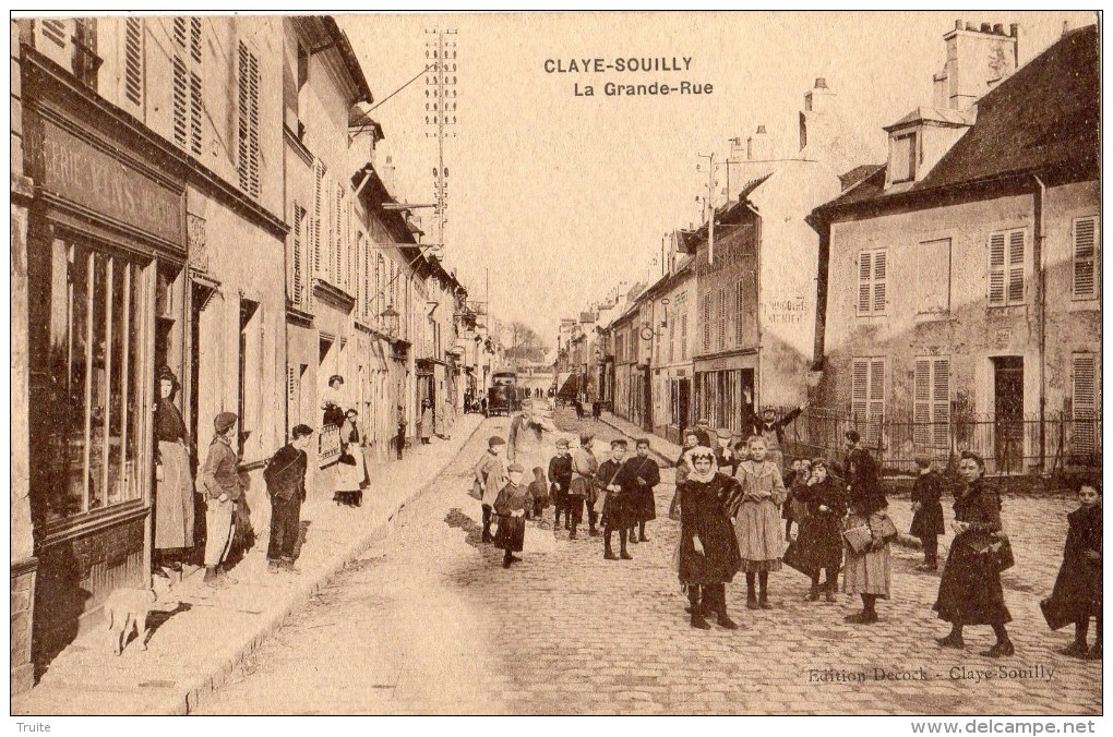 CLAYE-SOUILLY LA GRANDE-RUE NOMBREUX ENFANTS CARTE TOILE